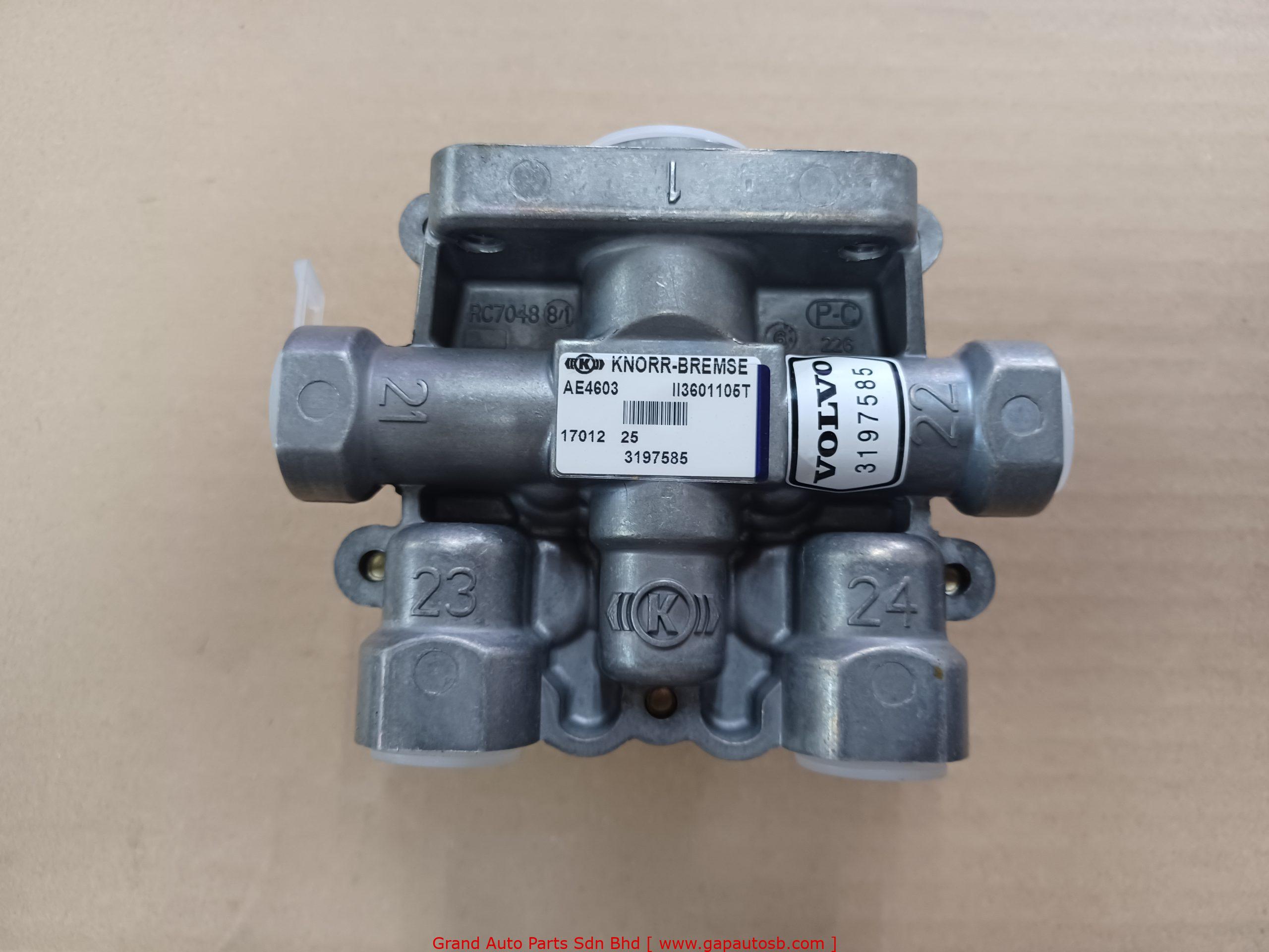 3197585 VOLVO FOUR WAY VALVE 5 HOLE KNORR TYPE GENUINE