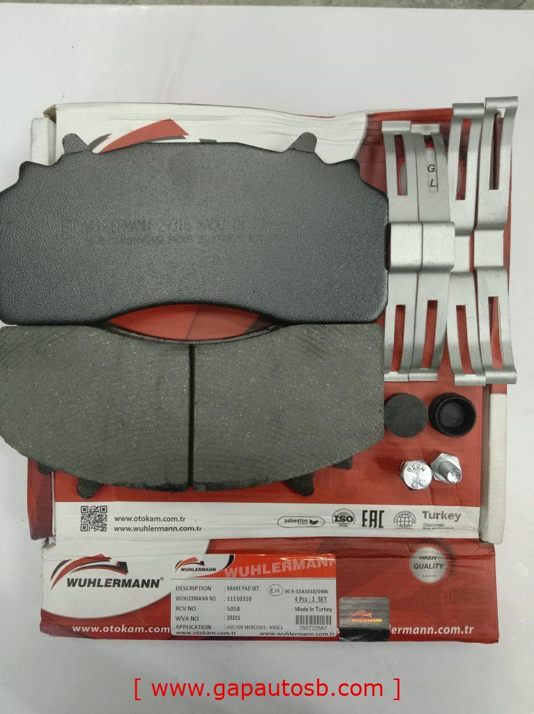 WVA29315/A0014215210 MB ACTROS MP4/MP5 FRONT AND REAR DISC PAD WABCO TYPE 1 IMG 20230222 191453